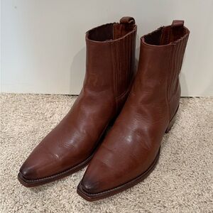 Tecovas Brown Ankle Boots with Smooth Leather